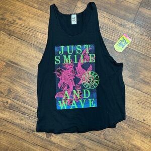 Zumba Fitness Black Tank Top with Neon Graphics